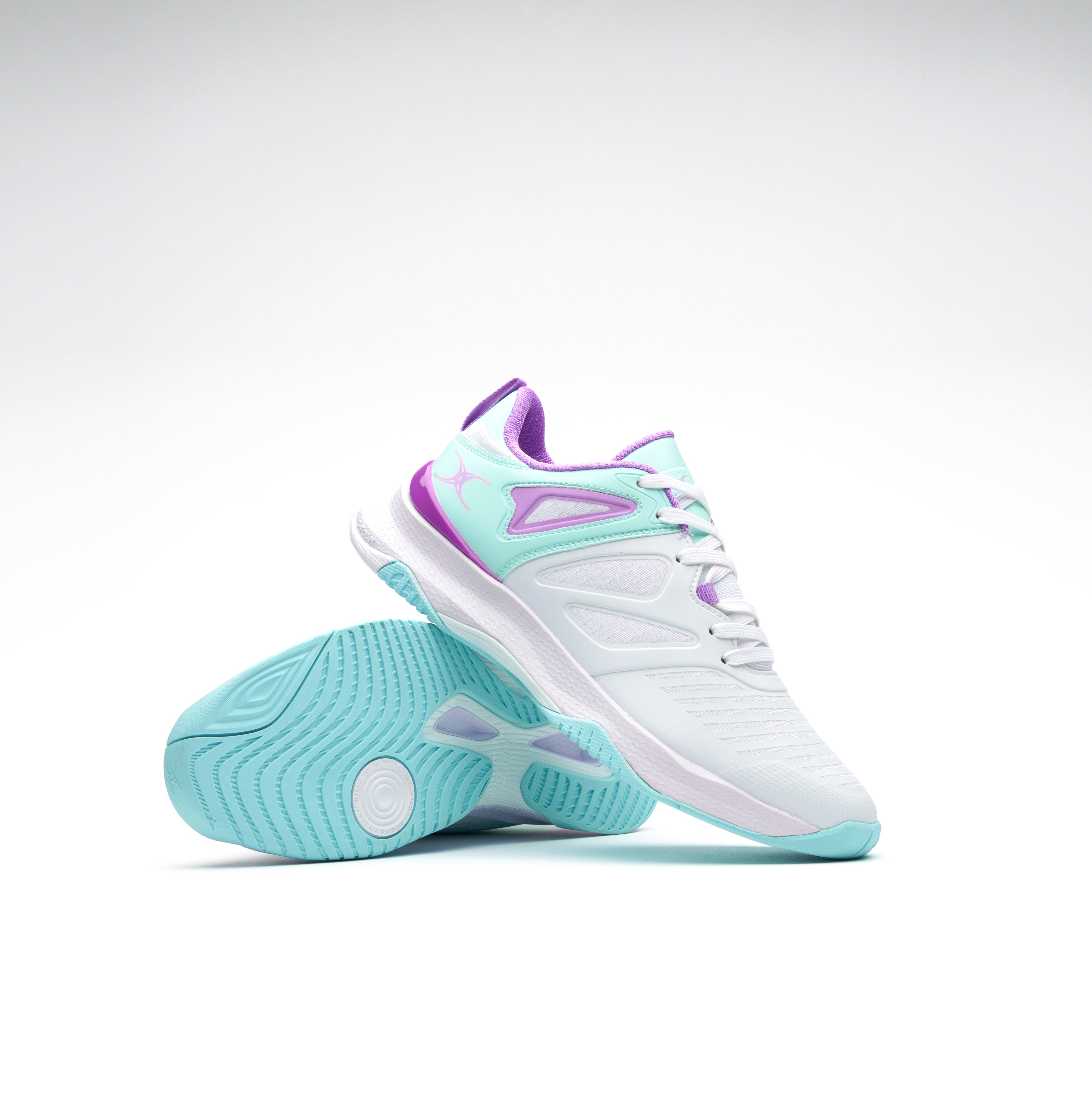 Impact Shoe White/Aqua/Purple - Senior